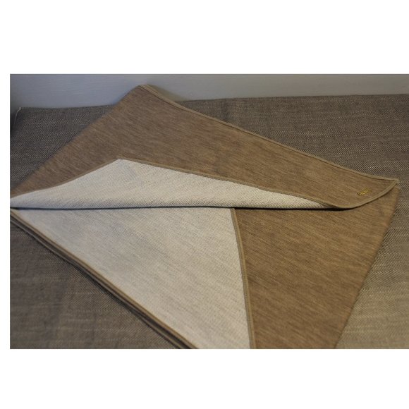 Dark Academia Calvin Klein Knit Scarf Wrap Tan and Cream Dark Academia - Picture 3 of 4